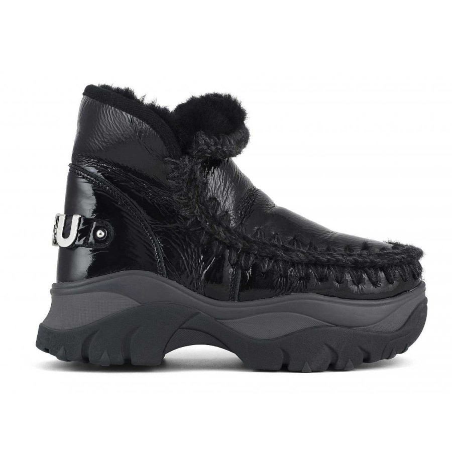 Vrouwen Mou boots Stevig | Dikke Eskimo Sneaker Met Groot Metallic Logo