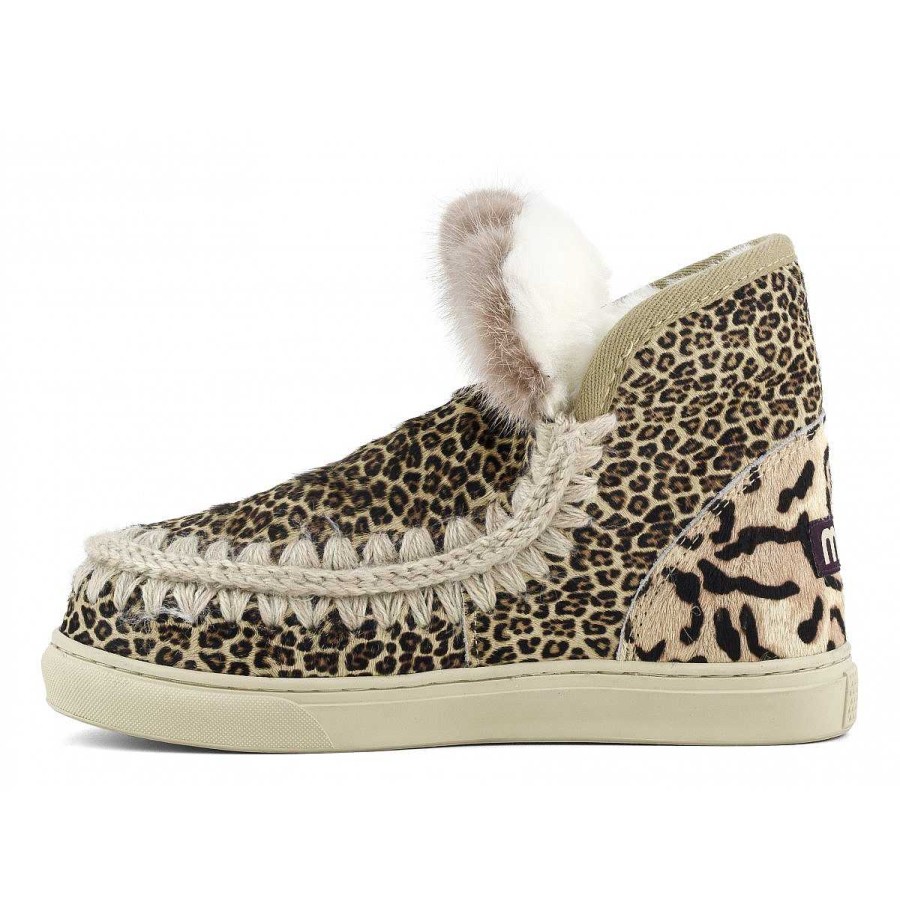 Vrouwen Mou boots Sneakers | Eskimo Sneaker Ponyskinmix Patchwork