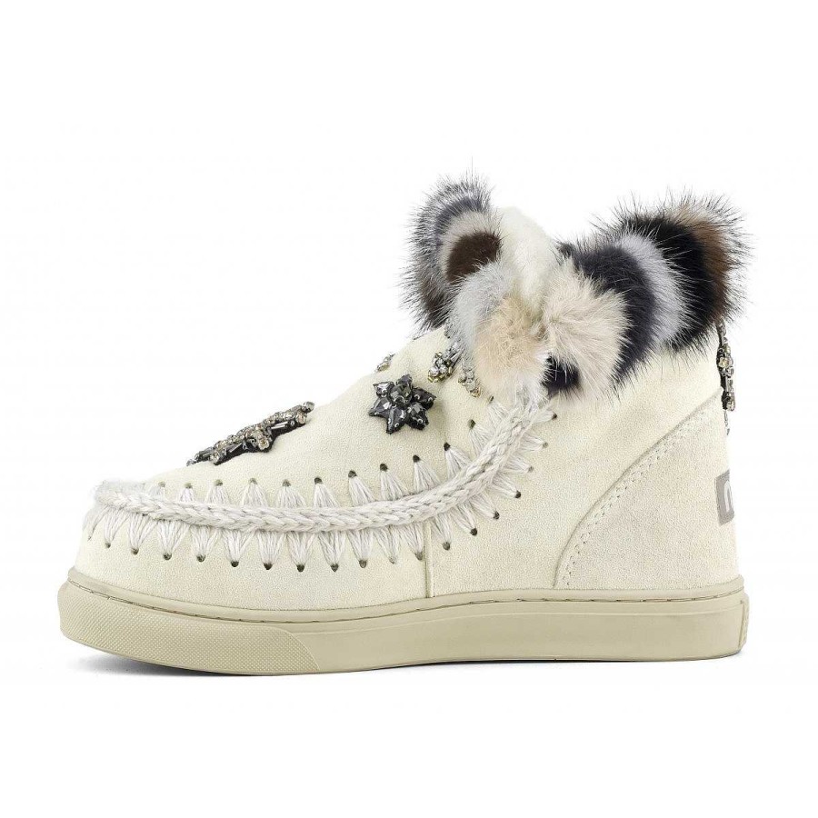 Vrouwen Mou boots Sneakers | Eskimo Sneaker-Sterrenpatches En Nertsbontafwerking