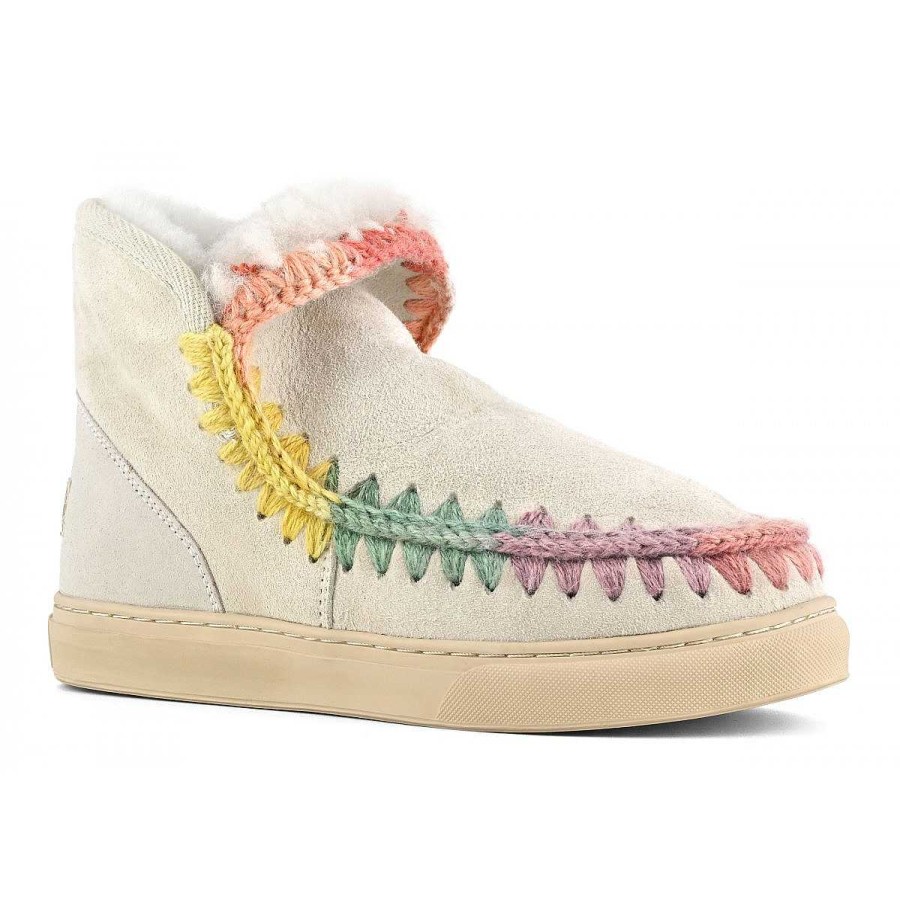 Vrouwen Mou boots Sneakers | Eskimo Sneaker Met Regenboogstiksels