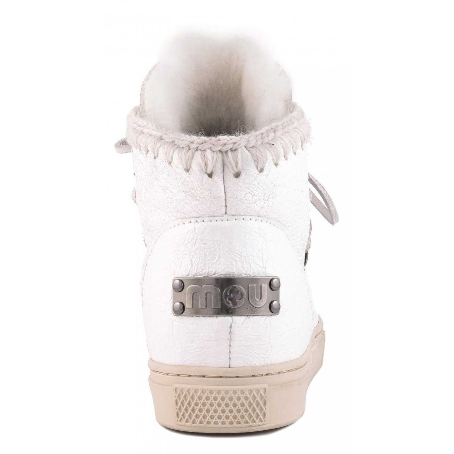 Man Mou boots Sneakers | Eskimo Sneaker Met Veters Voor Heren Waxi Wit