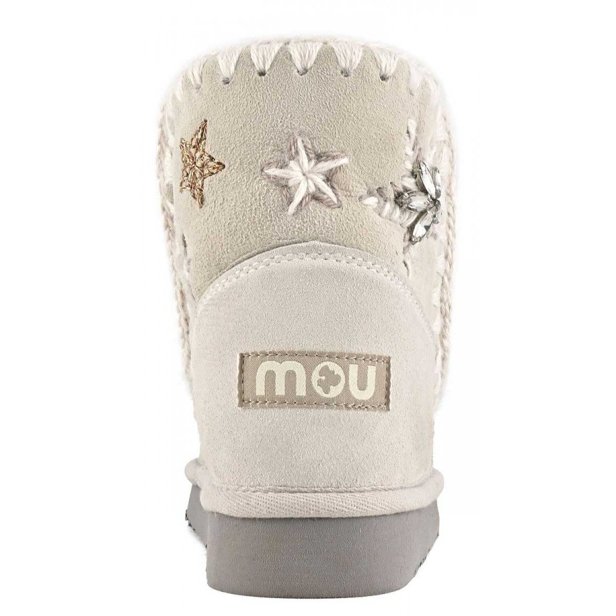 Vrouwen Mou boots Enkel Laarzen | Eskimo 18 Wollen Sterren En Strass Steentjes