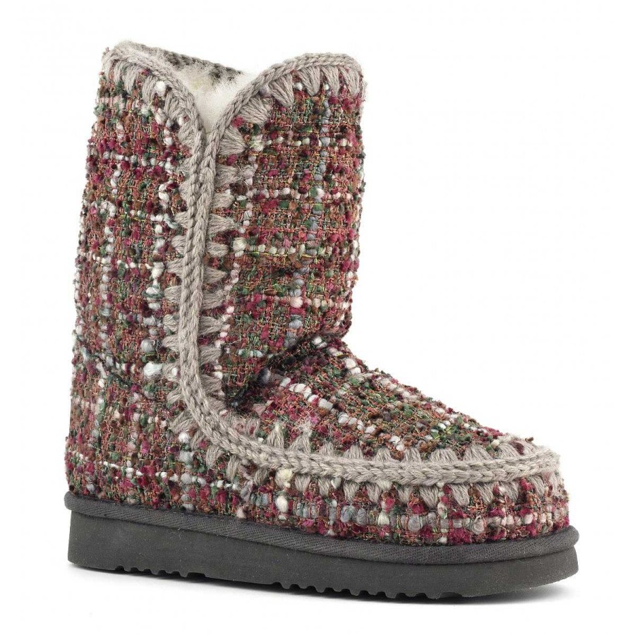 Vrouwen Mou boots Enkel Laarzen | Eskimo 24 Boucle Boucle Kaki