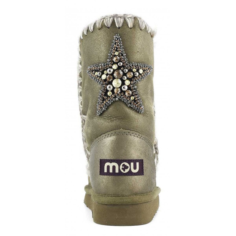 Vrouwen Mou boots Enkel Laarzen | Eskimo 24 Back Star-Patch