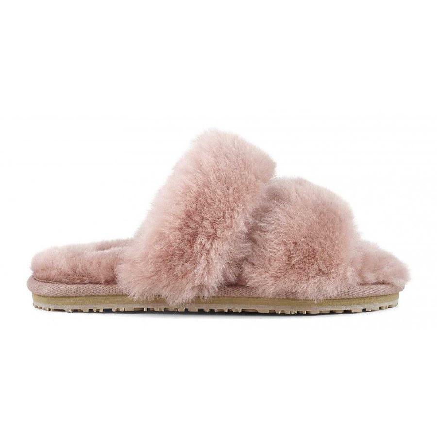 Vrouwen Mou boots Slippers | 2 Strepen Schapenvacht Bont Pantoffel