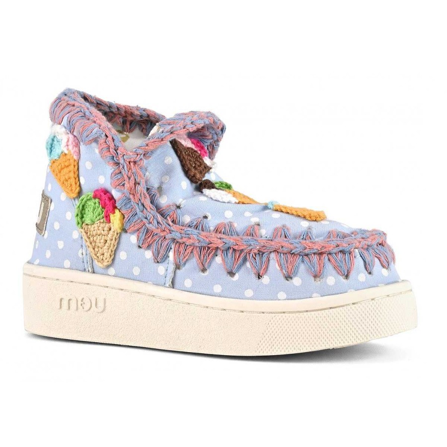 Kinderen Mou boots Sneakers | Zomer Eskimo Sneaker Kid Gehaakte Ijsjes Lichtblauw