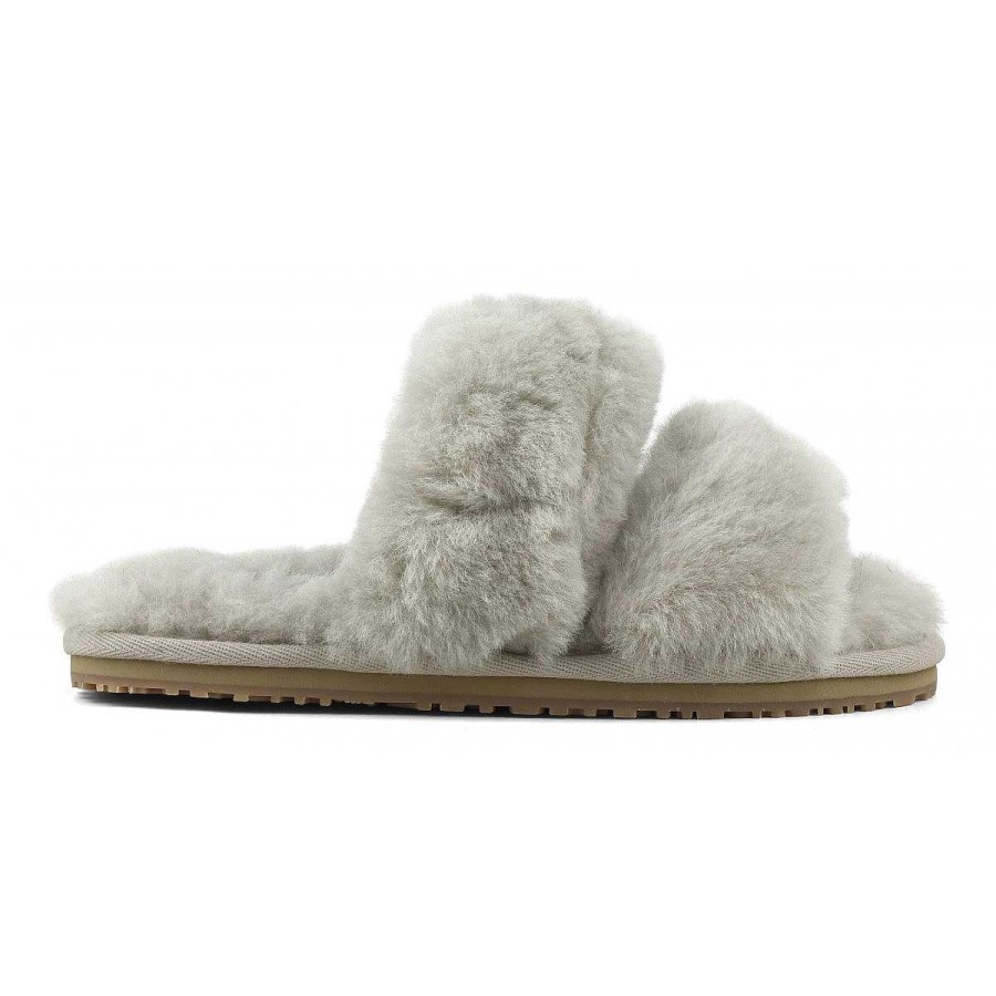 Vrouwen Mou boots Slippers | 2 Strepen Schapenvacht Bont Pantoffel