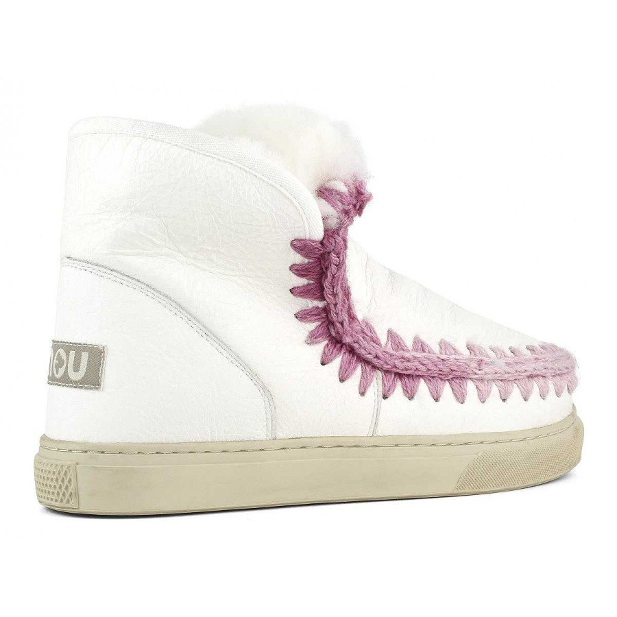 Vrouwen Mou boots Sneakers | Eskimo Sneaker Gemengd Stiksel Waxi Wit