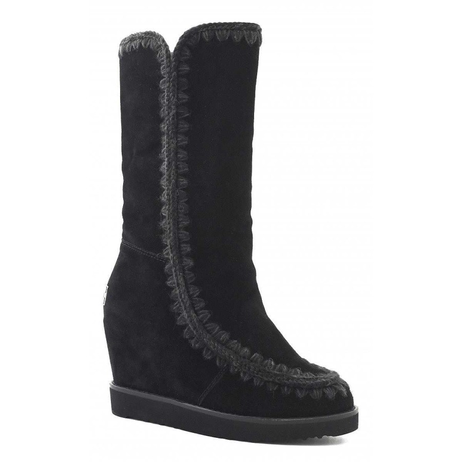 Vrouwen Mou boots Binnenste Wig | Franse Teen Wig Hoog