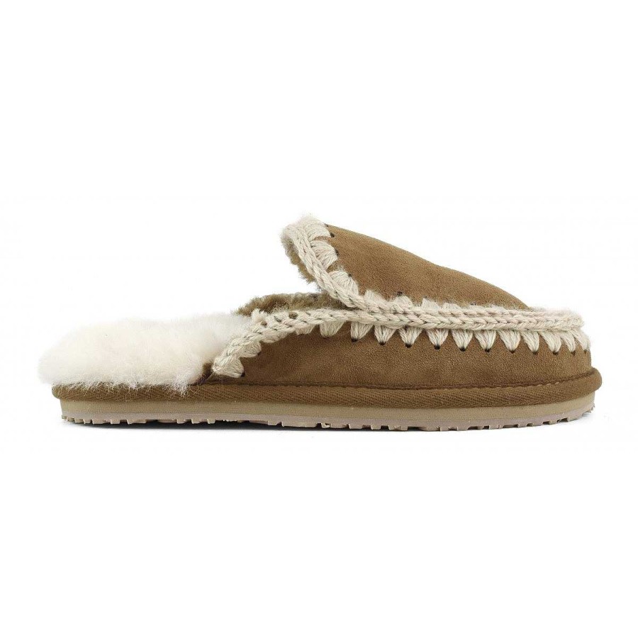 Vrouwen Mou boots Slippers | Suede Pantoffel Met Volledige Eskimo-Steek