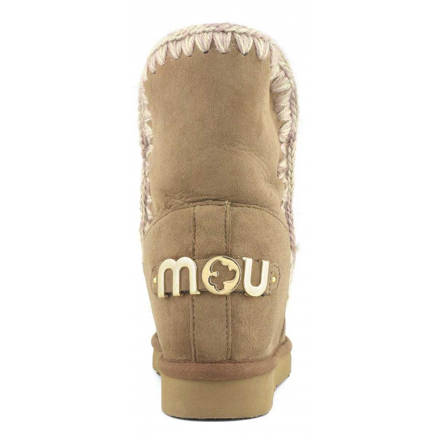 Vrouwen Mou boots Binnenste Wig | Binnenwig Kort Metallic Logo Met Grote Letters