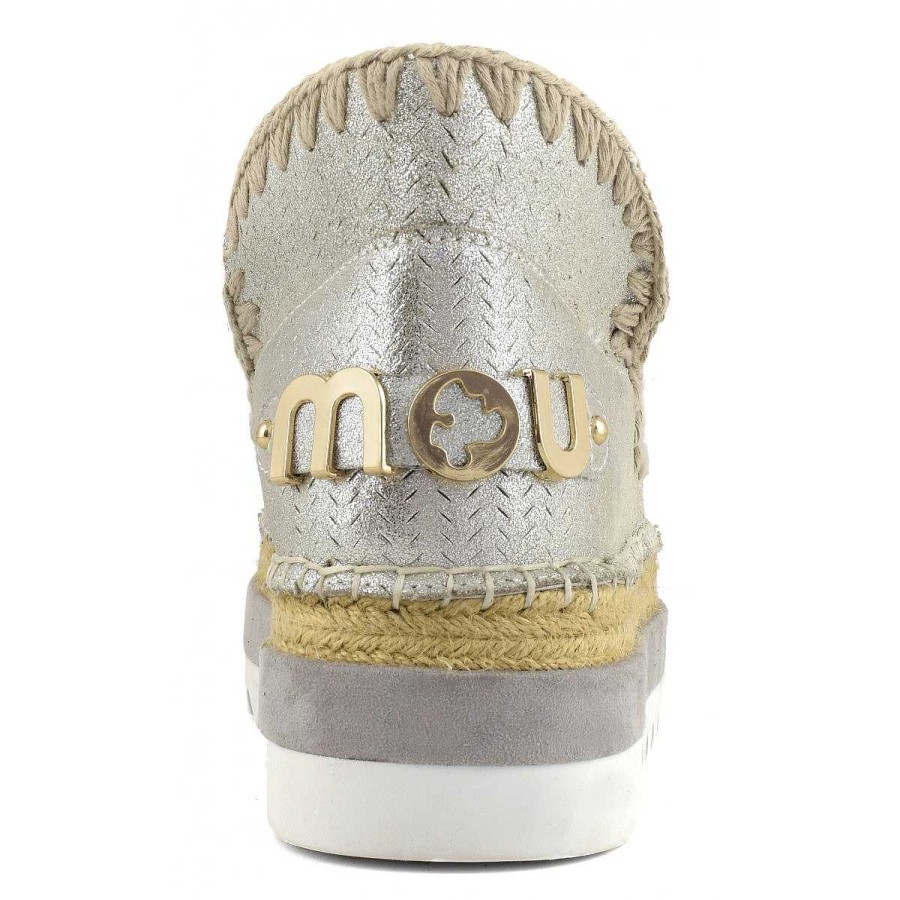 Vrouwen Mou boots Platte Vorm | Eskimo Jute Eva Buitenzool Geperforeerde Microglitter