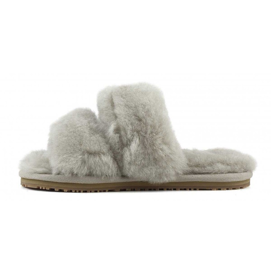 Vrouwen Mou boots Slippers | 2 Strepen Schapenvacht Bont Pantoffel