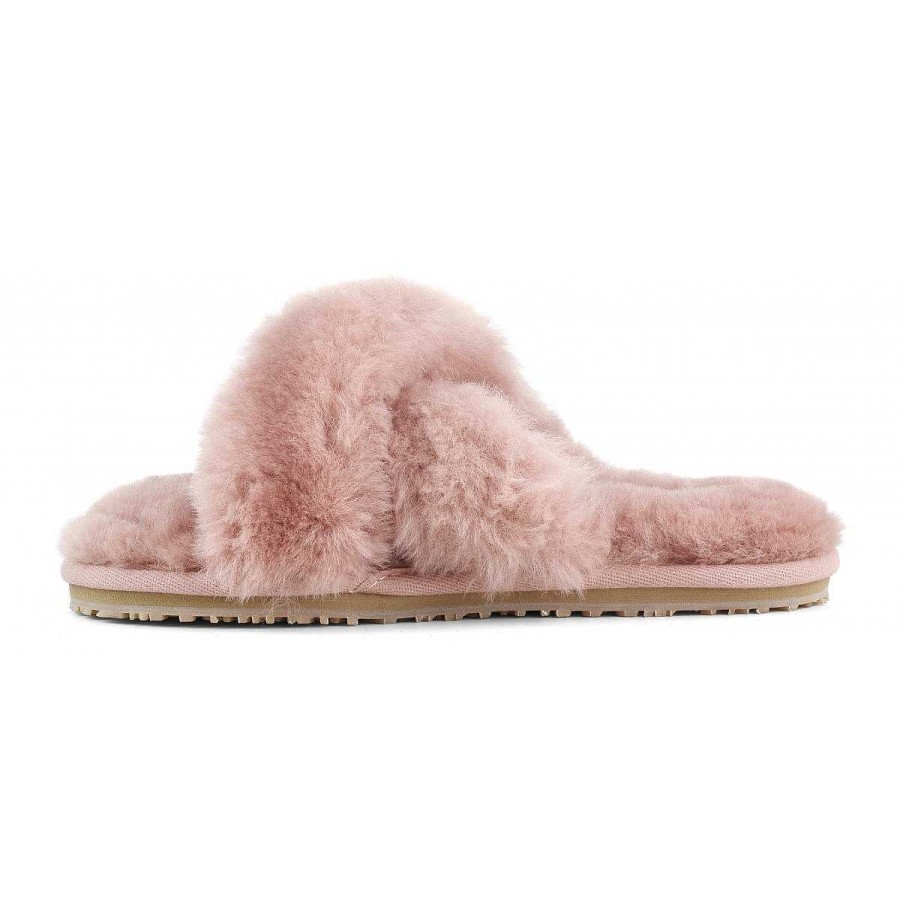 Vrouwen Mou boots Slippers | Gekruiste Pantoffel Van Bont