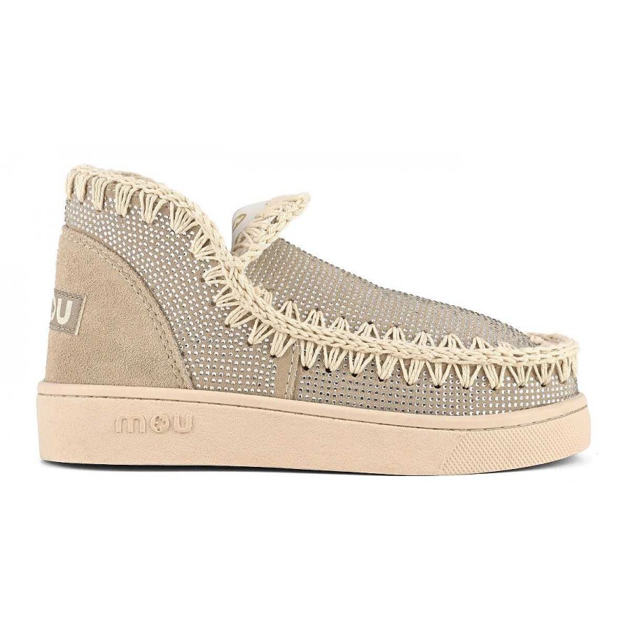 Vrouwen Mou boots Sneakers | Zomer Eskimo Sneaker Toon-Op-Toon Hotfix Krijt