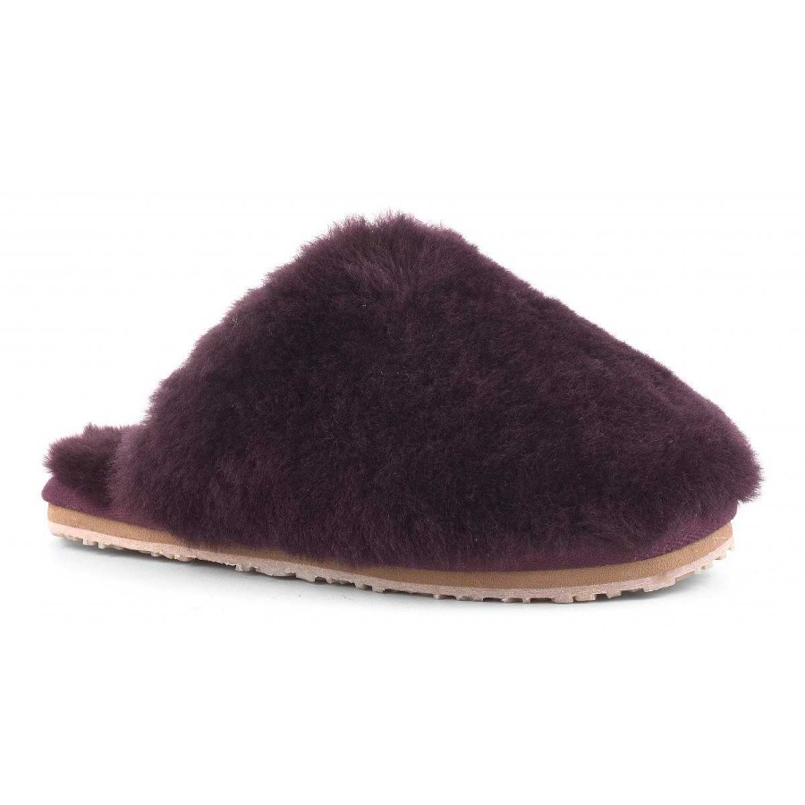 Vrouwen Mou boots Slippers | Pantoffel Van Schapenvacht Met Gesloten Neus