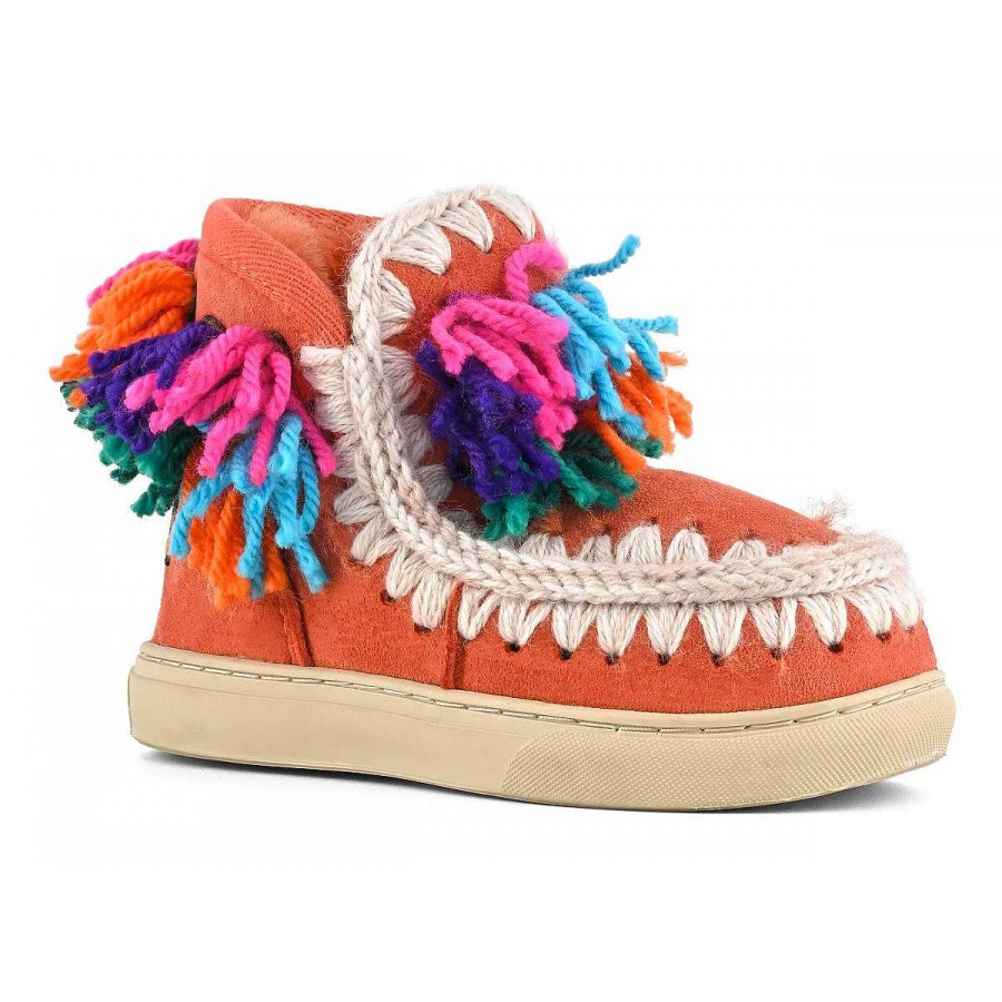 Kinderen Mou boots Sneakers | Eskimo Kid Sneaker Wolaccessoires Intense Roest