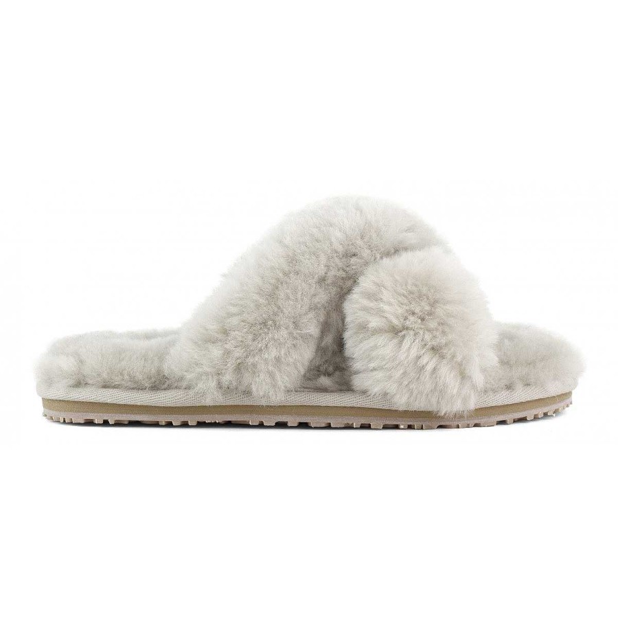 Vrouwen Mou boots Slippers | Gekruiste Pantoffel Van Bont