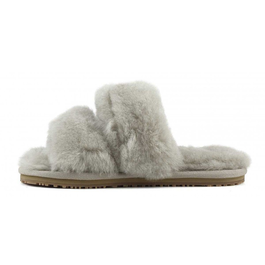 Vrouwen Mou boots Slippers | 2 Strepen Schapenvacht Bont Pantoffel