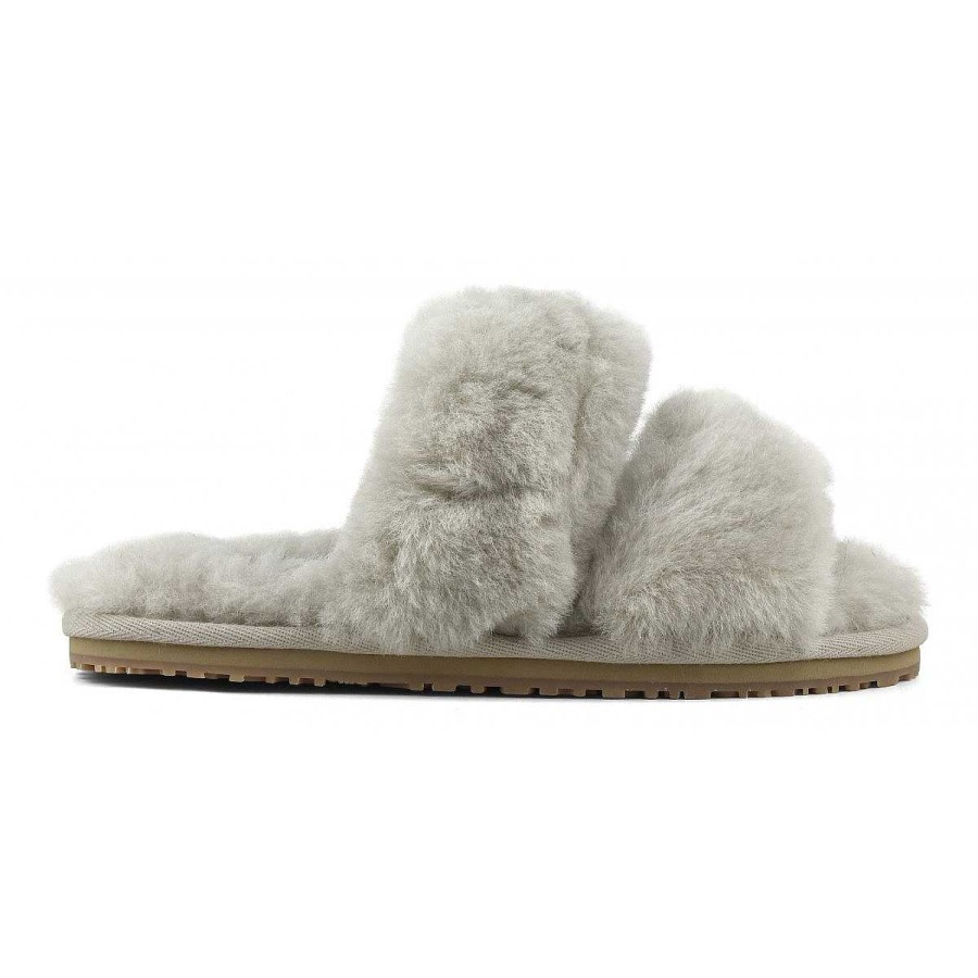 Vrouwen Mou boots Slippers | 2 Strepen Schapenvacht Bont Pantoffel