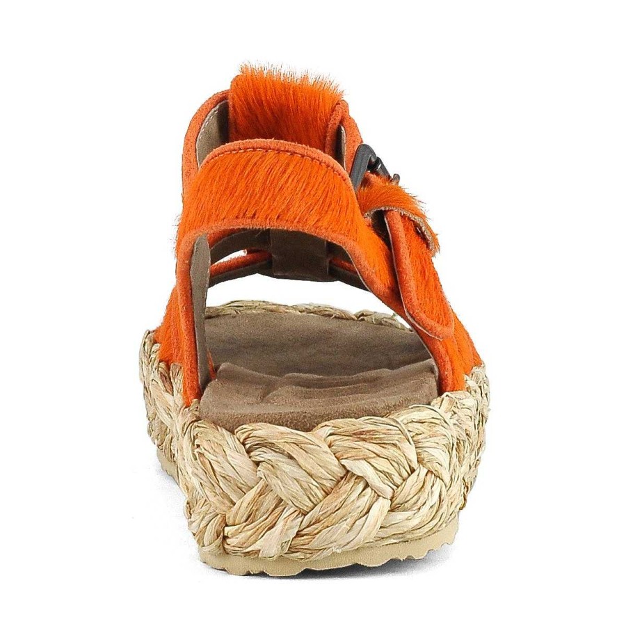 Vrouwen Mou boots Sandalen | Raffia Vlecht Sandaal Pony Haar Bovenste