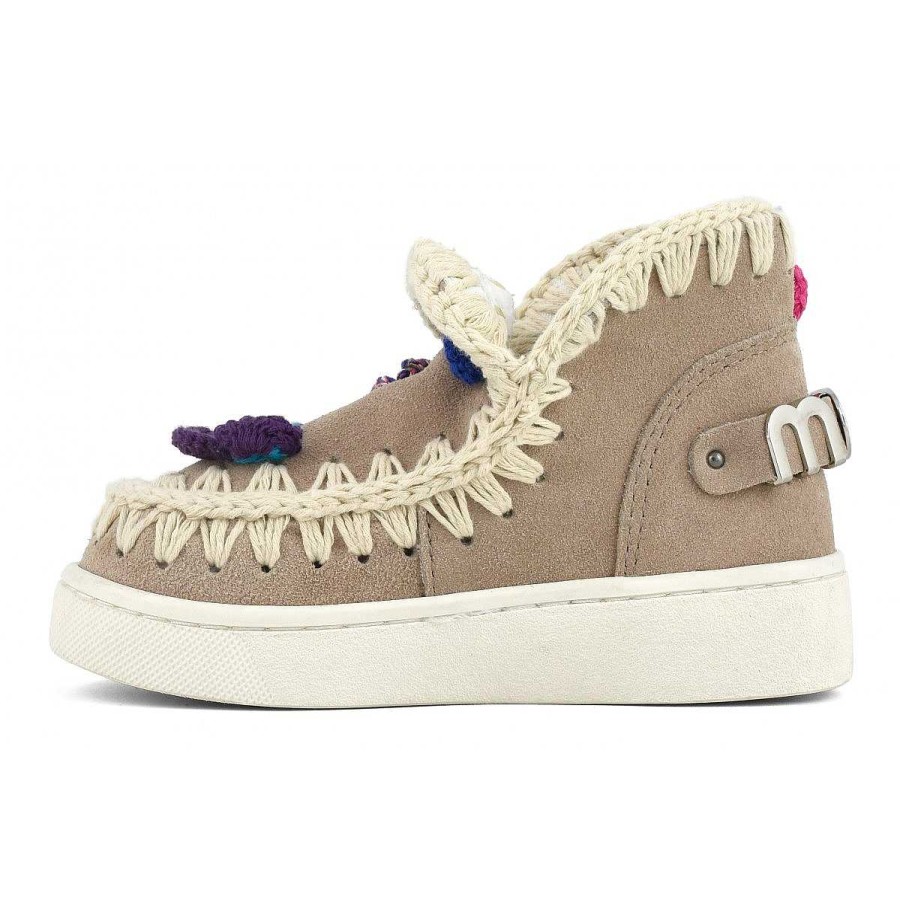 Kinderen Mou boots Sneakers | Zomer Eskimo Sneaker Kid Gehaakte Vlinders Roze Zand