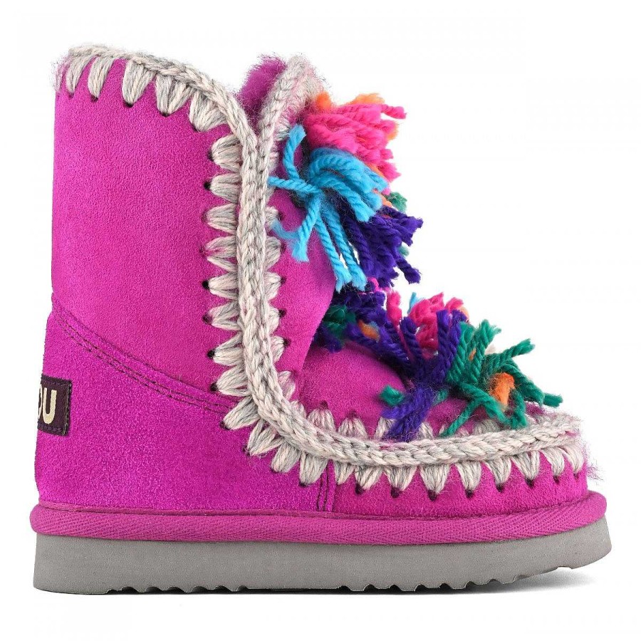 Kinderen Mou boots Halfhoge Laarzen | Eskimo Kid Wool-Bloemen