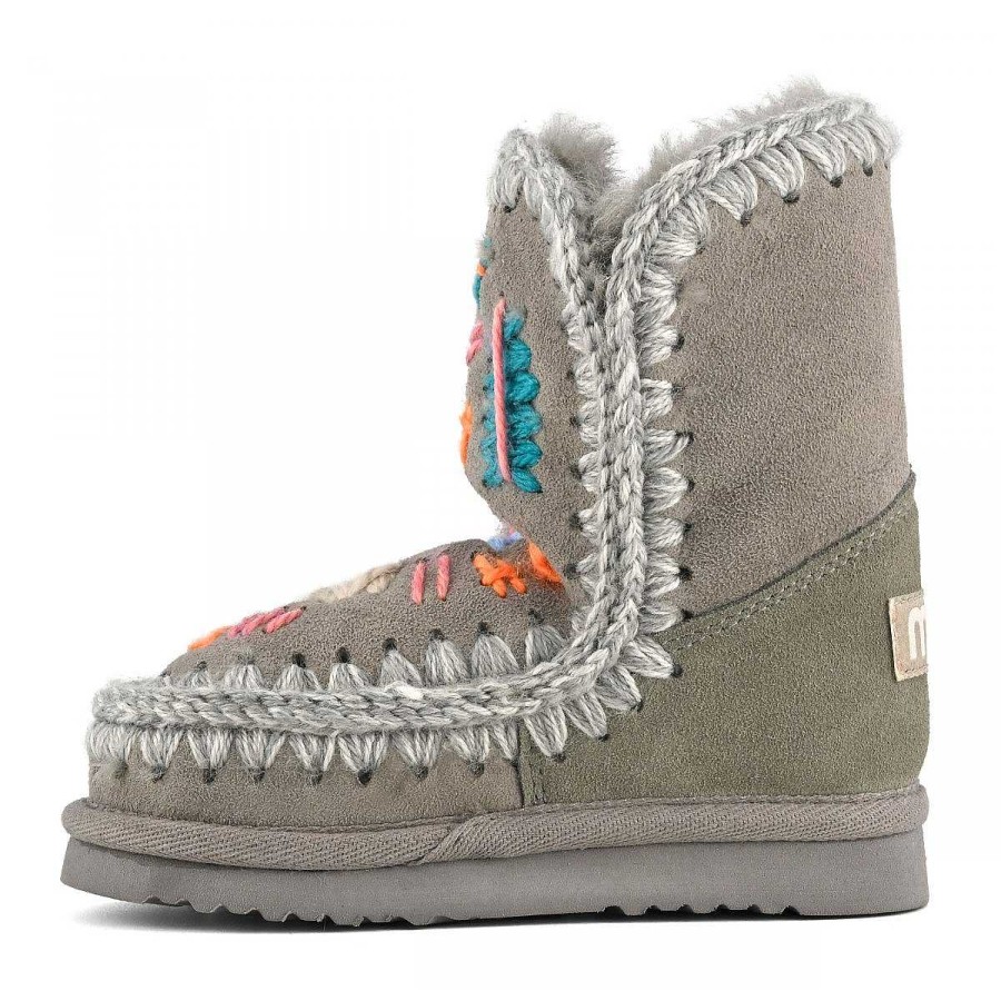 Kinderen Mou boots Halfhoge Laarzen | Eskimo Kid Wol Borduurwerk