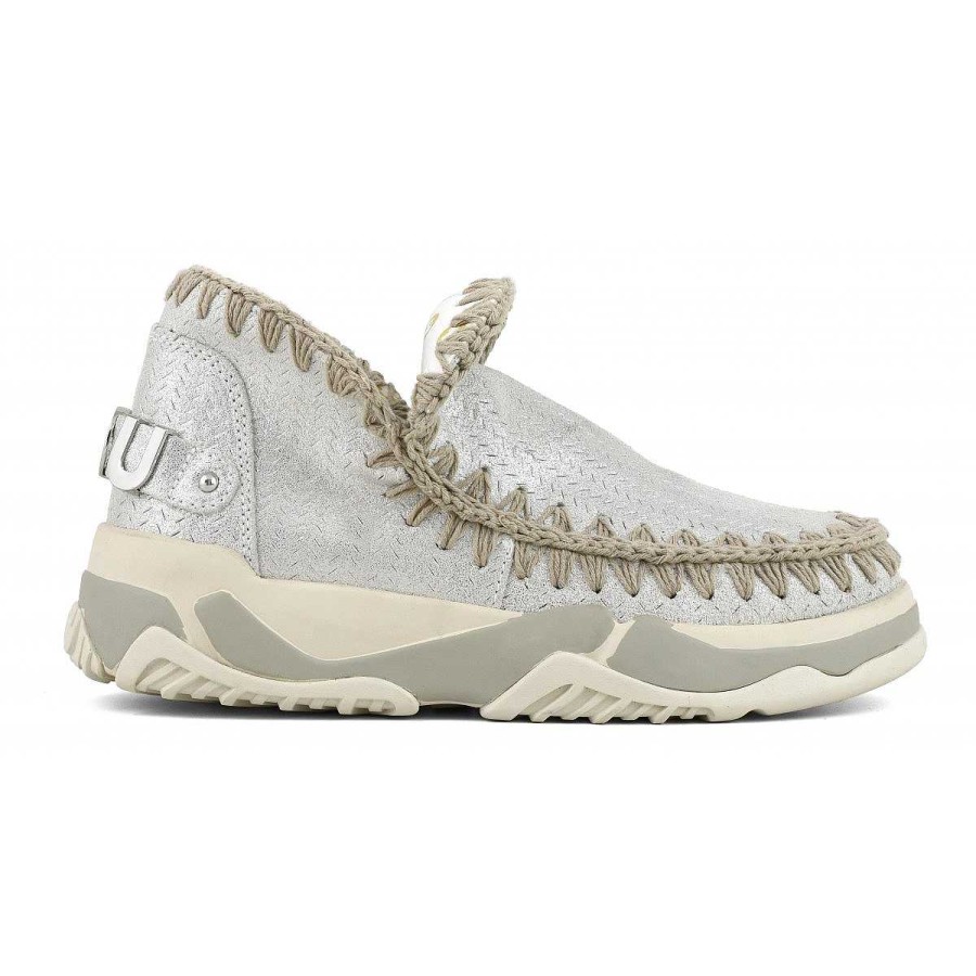 Vrouwen Mou boots Vet En Trainers | Eskimo Trainer Geperforeerde Microglitter