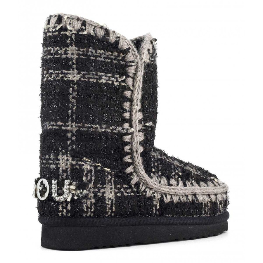 Vrouwen Mou boots Enkel Laarzen | Eskimo 24 Tartan - Grote Logo-Noppen