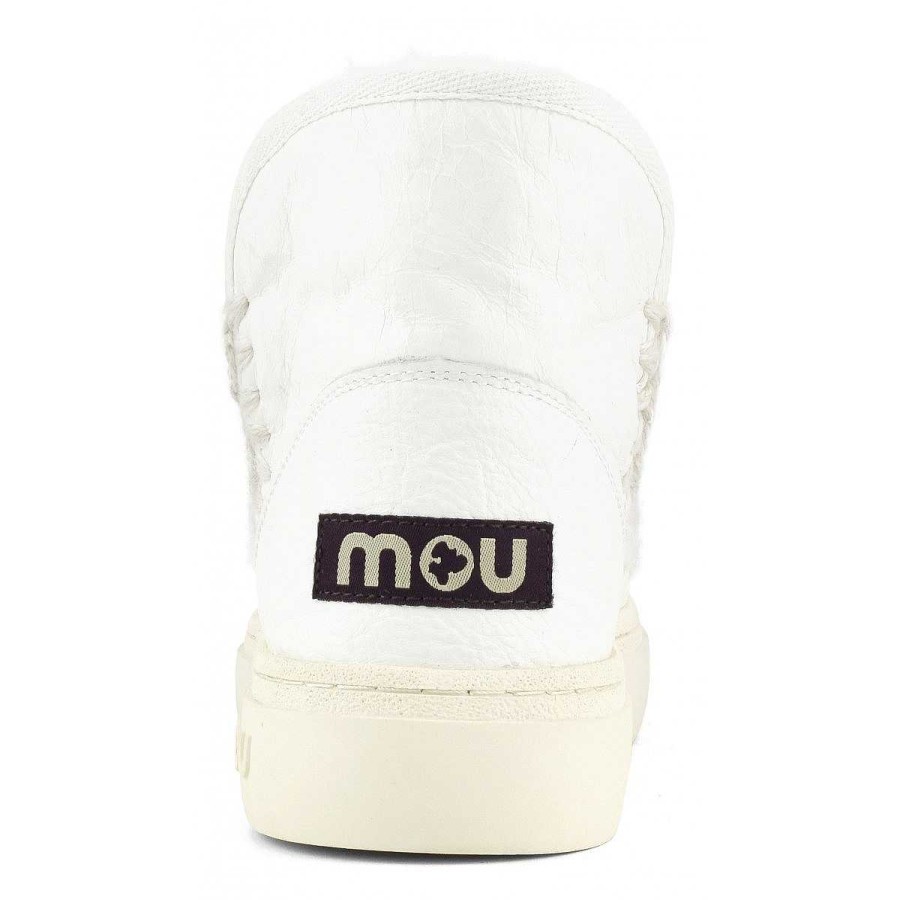 Vrouwen Mou boots Vet En Joggers | Eskimo Sneaker Opvallende Strasssteentjes Waxi Wit