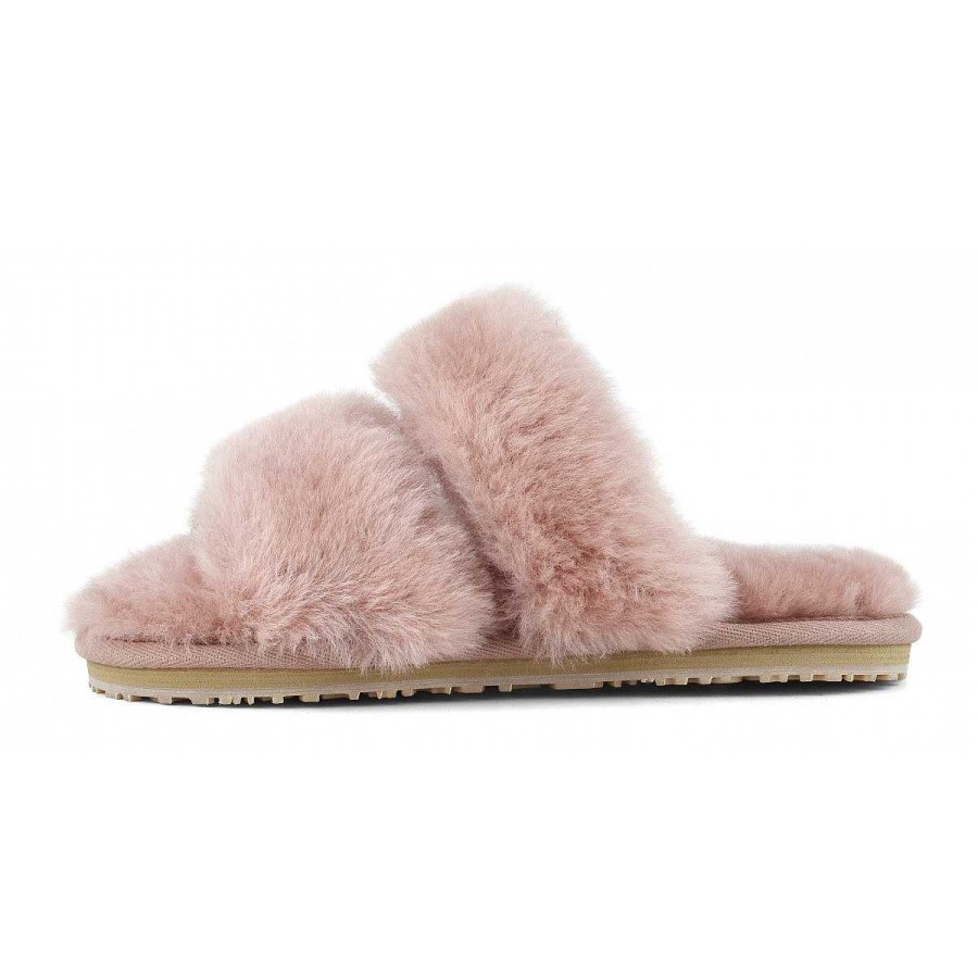 Vrouwen Mou boots Slippers | 2 Strepen Schapenvacht Bont Pantoffel