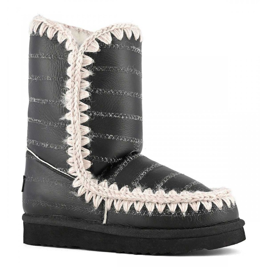 Vrouwen Mou boots Enkel Laarzen | Eskimo 24 Wollen Streep