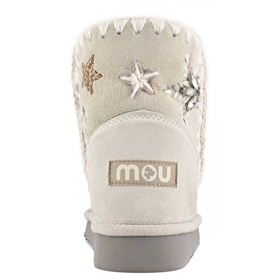 Vrouwen Mou boots Enkel Laarzen | Eskimo 18 Wollen Sterren En Strass Steentjes