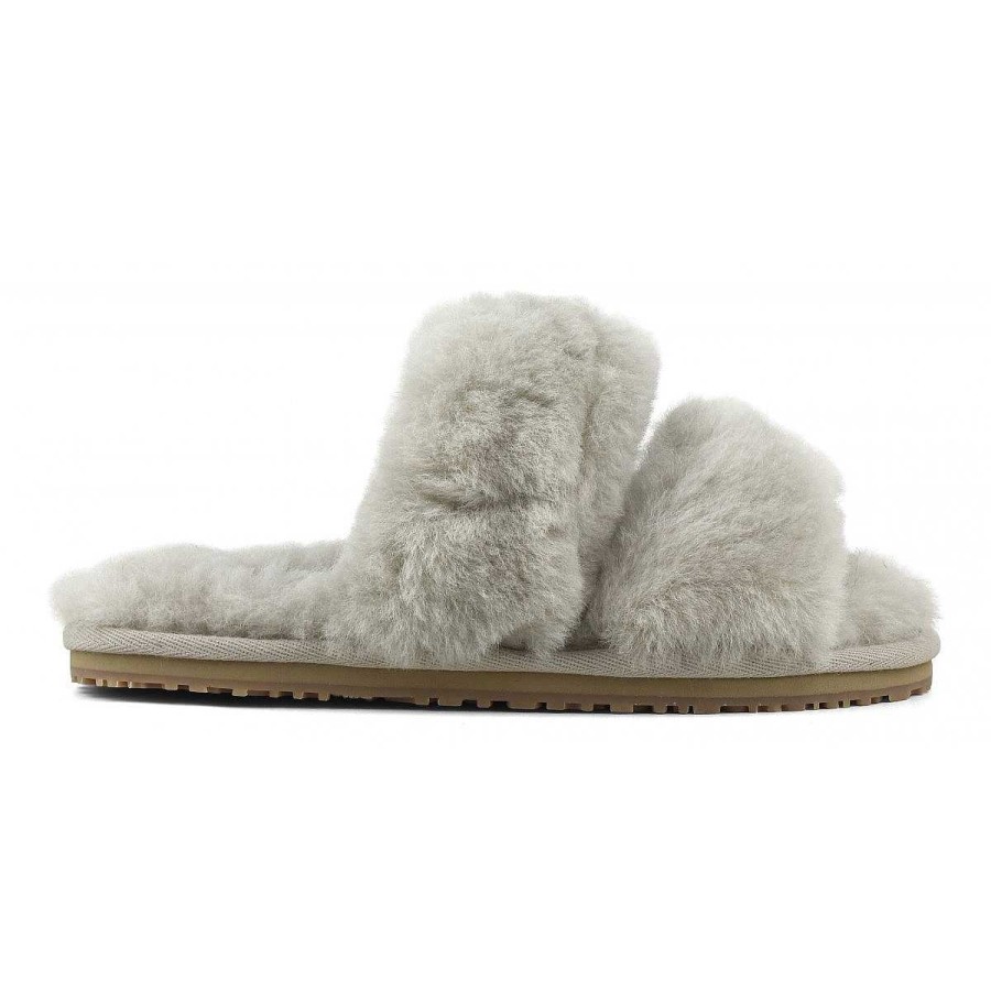 Vrouwen Mou boots Slippers | 2 Strepen Schapenvacht Bont Pantoffel