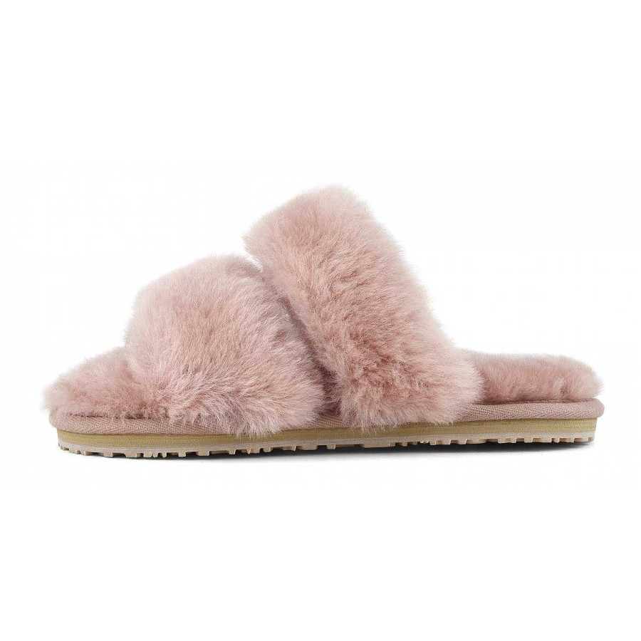 Vrouwen Mou boots Slippers | 2 Strepen Schapenvacht Bont Pantoffel