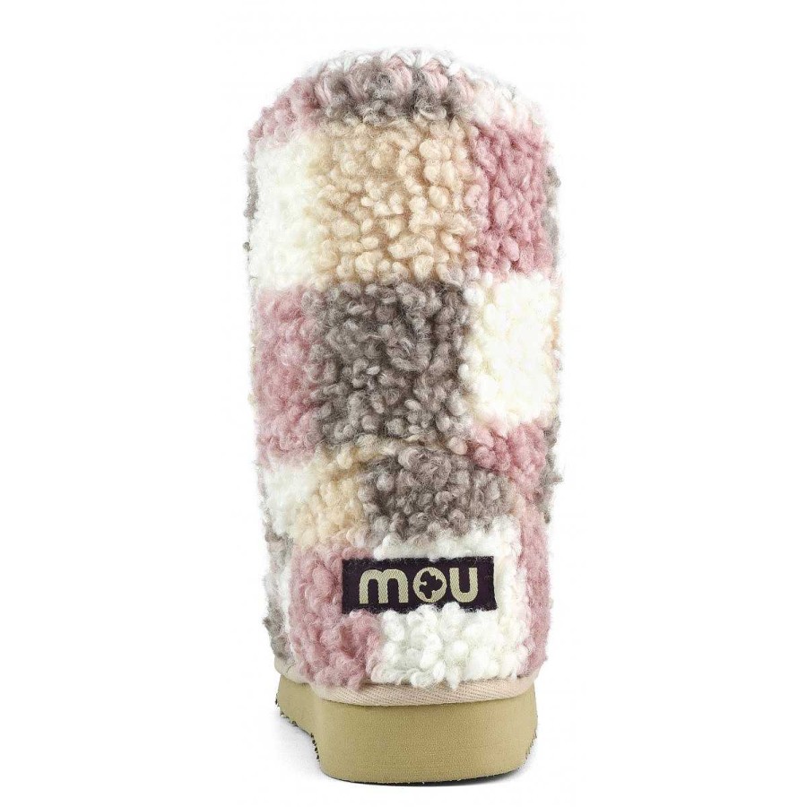 Vrouwen Mou boots Enkel Laarzen | Eskimo 24 Tartan Teddyfleece