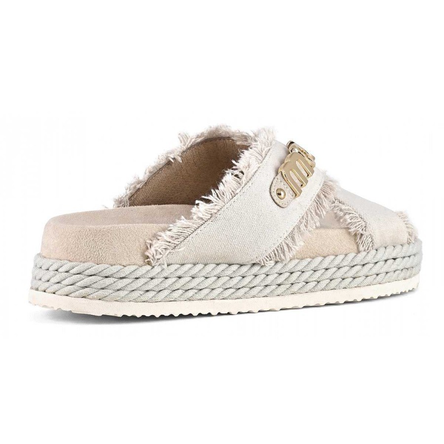 Vrouwen Mou boots Sandalen | Gekruiste Touwsandaal Van Gerecycled Canvas