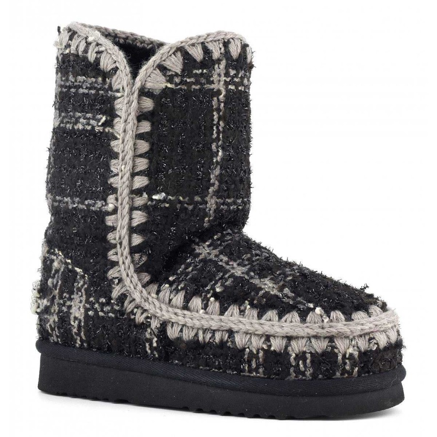 Vrouwen Mou boots Enkel Laarzen | Eskimo 24 Tartan - Grote Logo-Noppen