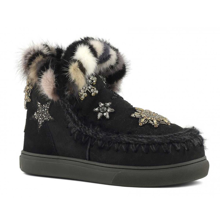 Vrouwen Mou boots Sneakers | Eskimo Sneaker-Sterrenpatches En Nertsbontafwerking