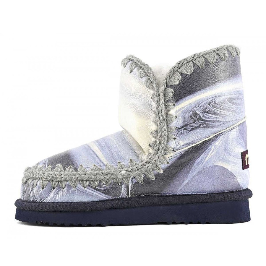 Vrouwen Mou boots Enkel Laarzen | Eskimo 18 Psychedelische Print Psychedelisch Grijs