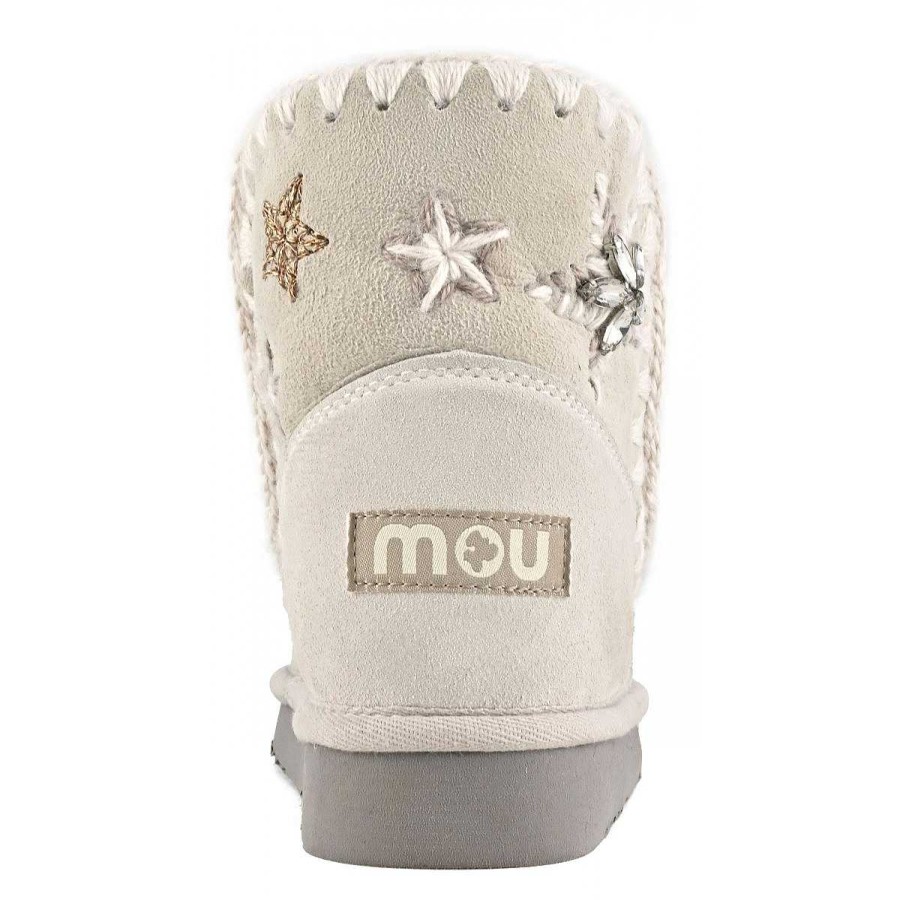 Vrouwen Mou boots Enkel Laarzen | Eskimo 18 Wollen Sterren En Strass Steentjes