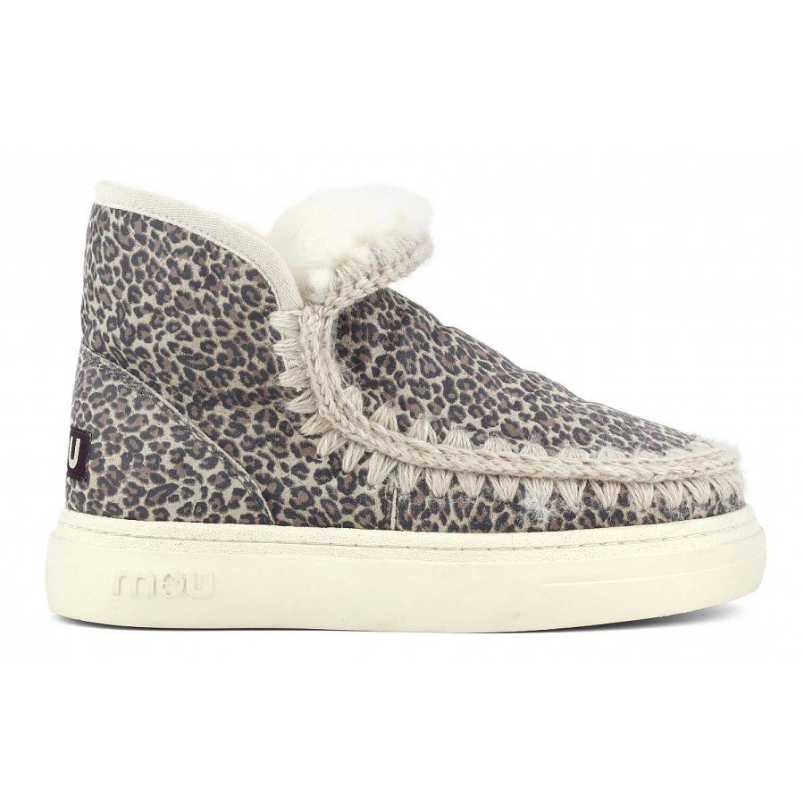 Vrouwen Mou boots Vet En Joggers | Eskimo Sneaker Vet Klein Cheetah-Leer