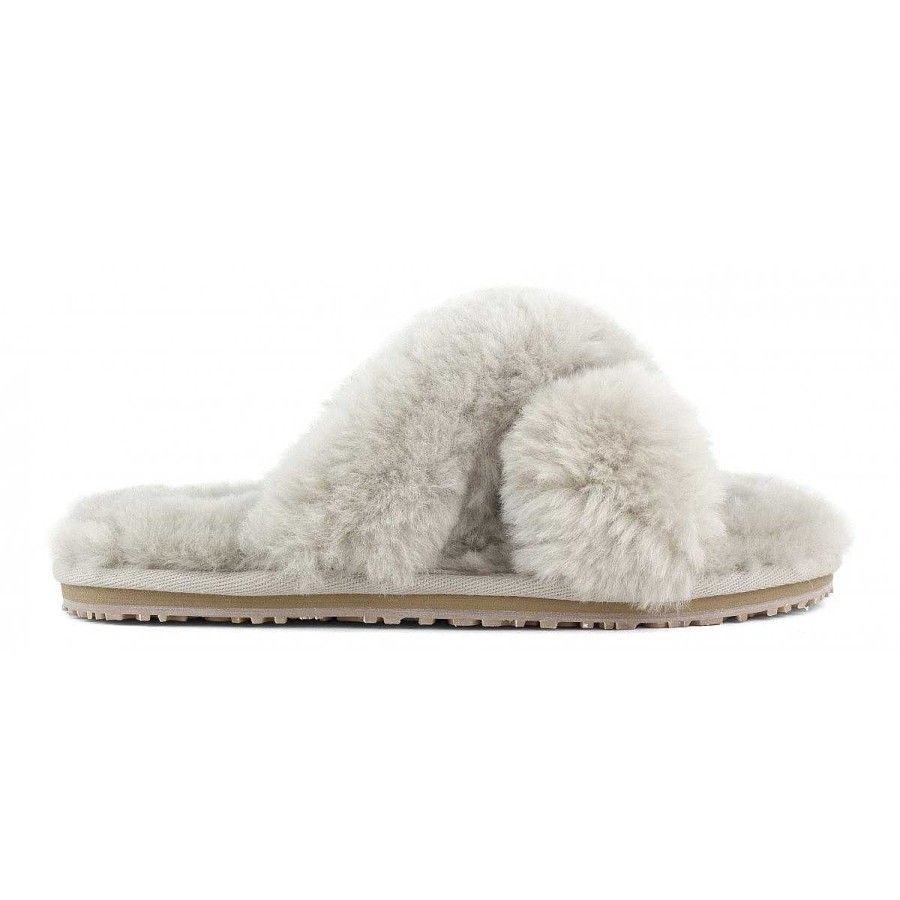 Vrouwen Mou boots Slippers | Gekruiste Pantoffel Van Bont