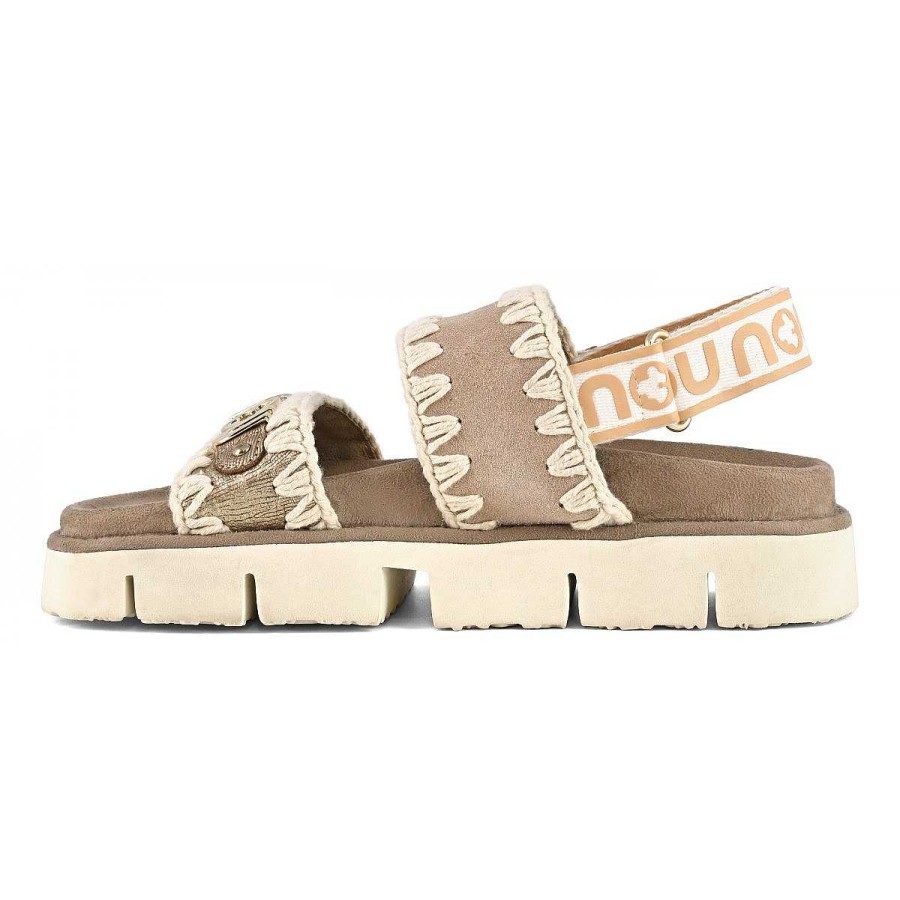 Vrouwen Mou boots Sandalen | Bio Sandaal Achterriem Suede En Leer