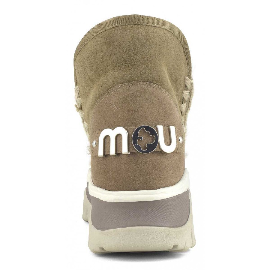 Vrouwen Mou boots Stevig | Dikke Eskimo Sneaker Met Groot Metallic Logo