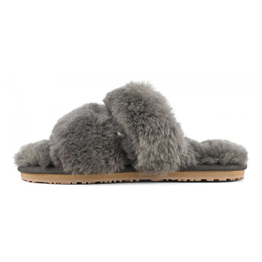 Vrouwen Mou boots Slippers | 2 Strepen Schapenvacht Bont Pantoffel