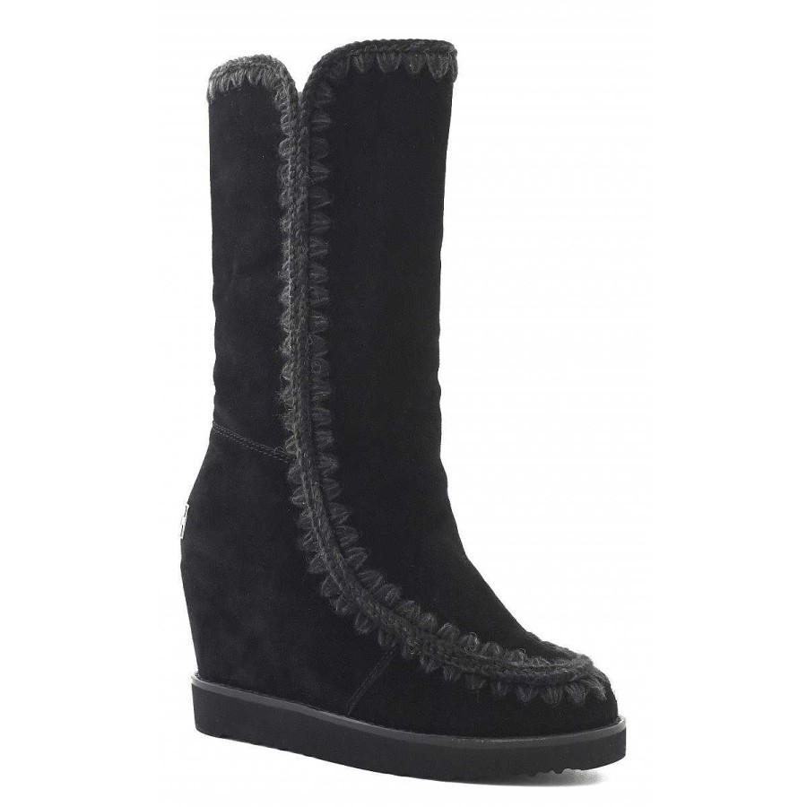 Vrouwen Mou boots Binnenste Wig | Franse Teen Wig Hoog