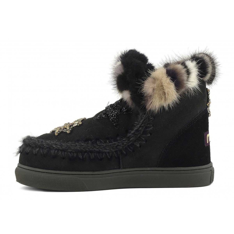 Vrouwen Mou boots Sneakers | Eskimo Sneaker-Sterrenpatches En Nertsbontafwerking