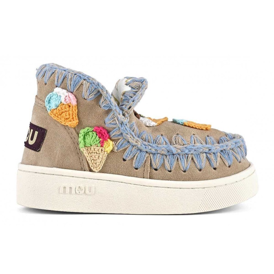 Kinderen Mou boots Sneakers | Zomer Eskimo Sneaker Kid Gehaakte Ijsjes Roze Zand